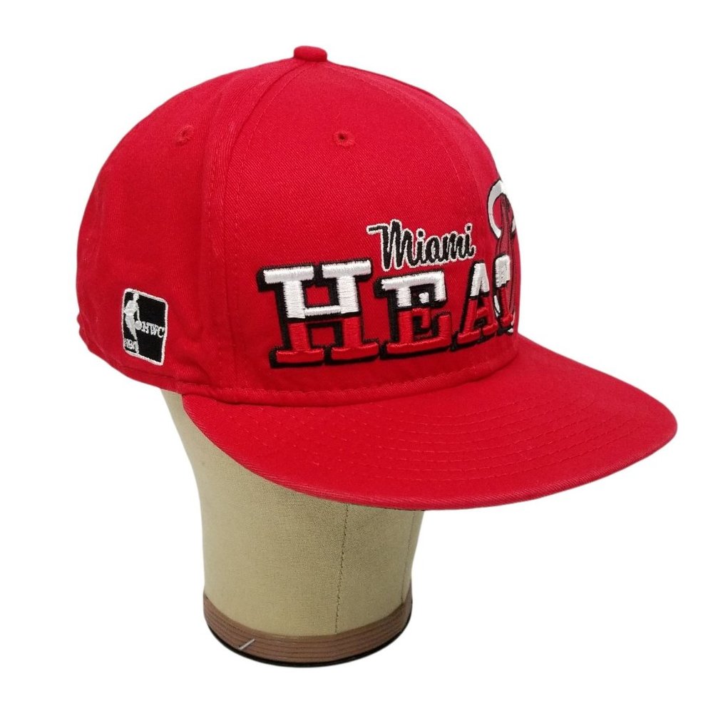 New Era Miami Heat Cap Hat Trucker Basketball NBA Snapback Red Embroidered HWC - Picture 7 of 11